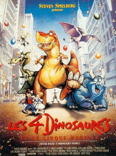 Les quatre dinosaures et le cirque magique